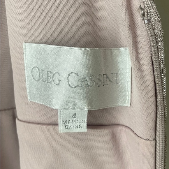 Oleg Cassini Shimmering Blush Sleeveless Dress - Picture 5 of 5